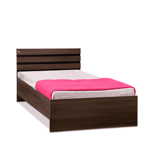 Aococ Single Bed in Black & Acacia Dark Matt Finish by Fern India