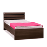 Aococ Single Bed in Black & Acacia Dark Matt Finish by Fern India