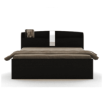 Omsok Imperial Queen Size Bed with Storage in Natural Wenge Finish by Fern India