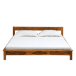 Atwood Solid Wood King Size Bed in Rustic Teak Finish By Fern India