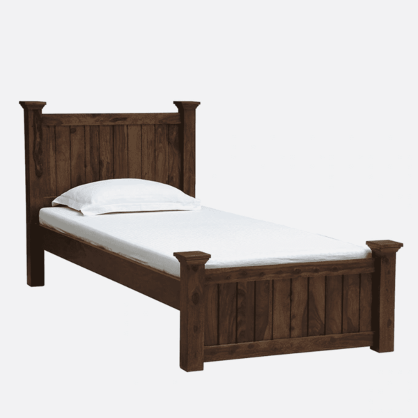 Zurc Solid Wood Single Bed in Provincial Teak Finish By Fern India
