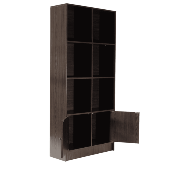 Oayah 6 Cube Book Shelf with Bottom Cabinet in Wenge Finish by Fern India