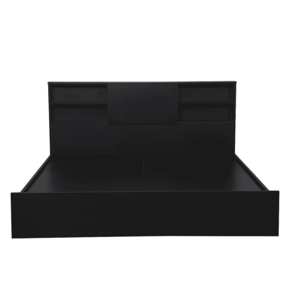 Ihsonat Queen Size Bed with Storage in Brown Finish by Fern India