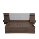 Nada King Size Bed with Storage in Brown Colour By Fern India