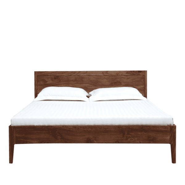 Dipar Solid Wood Queen Size Bed in Provincial Teak Finish By Fern India
