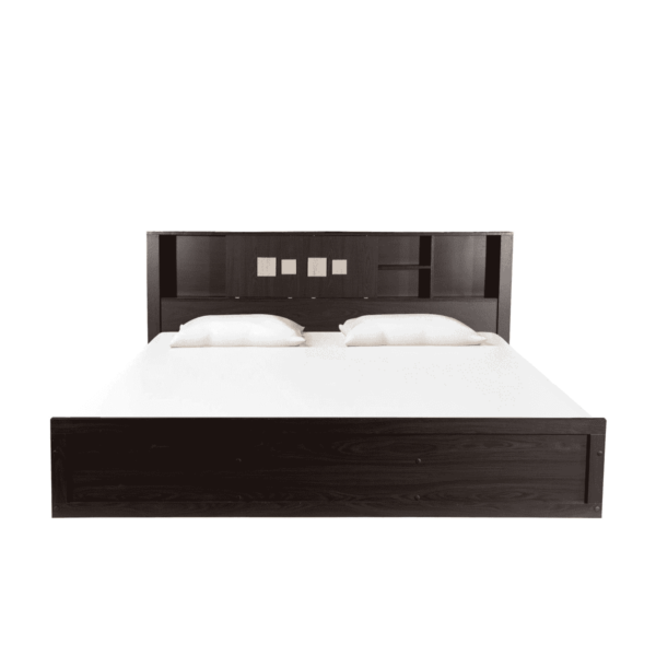 Atuuy King Size Bed with Storage in Wenge Finish By Fern India