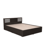 Nnyf Queen Size Bed with Box Storage in Wenge Finish By Fern India