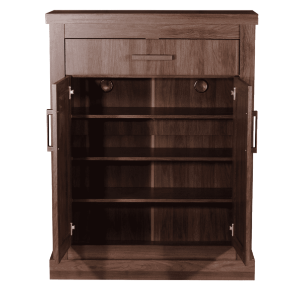Anmak Two Door Shoe Rack in Walnut Finish by Fern India