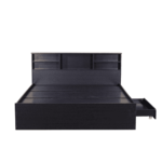 Ayot Queen Size Bed with Storage in Walnut Finish By Fern India