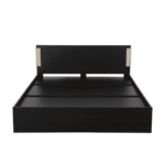Ikkin Queen Size Bed in Brown & Sonoma Oak Finish by Fern India