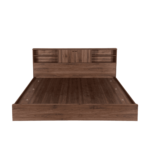 Rennug Queen Size Bed with Storage in Wenge Finish by Fern India