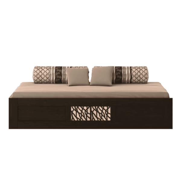 Tnagele Single Bed with Storage in Vermont Melamine Finish by Fern India