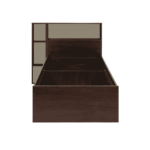 Lapo Single Bed in Walnut Finish by Fern India