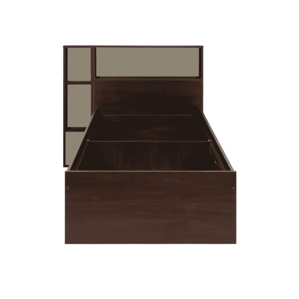 Lapo Single Bed in Walnut Finish by Fern India