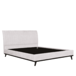 Osnola Upholstered King Size Bed in Beige Colour By Fern India