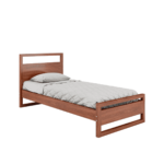 Renrut Single Bed in Dark Oak Finish by Fern India