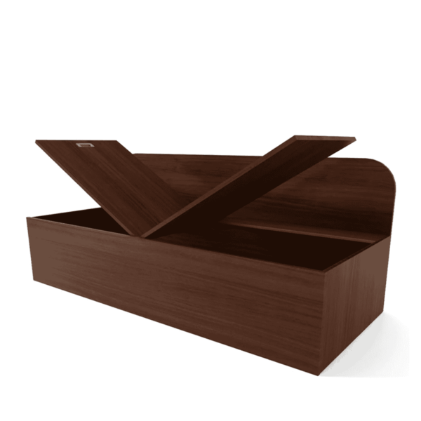 Nawid Single Bed with Storage in Walnut Color by Fern India