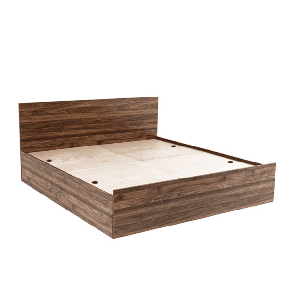 Suruat Queen Size Bed with Box Storage in Columbian Walnut Finish by Fern India