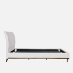 Osnola Upholstered Queen Size Bed in Beige Colour By Fern India