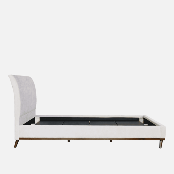 Osnola Upholstered Queen Size Bed in Beige Colour By Fern India