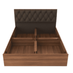 Ecirtaeb King Size Bed with Storage in Honey Finish by Fern India