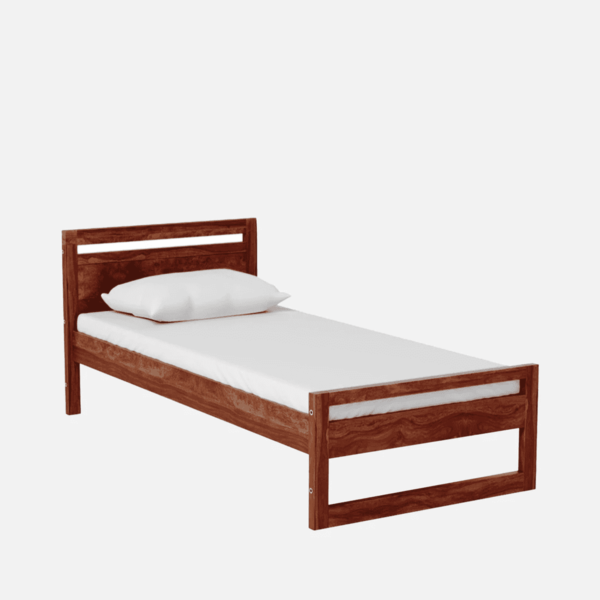 Naiva Solid Wood Single Bed in Provincial Teak Finish By Fern India