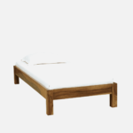 Hannavas Solid Wood Single Bed in Rustic Teak Finish By Fern India