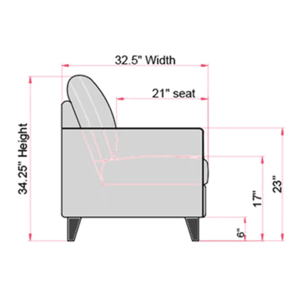 Oinotna 3 Seater Sofa in Grey Colour by FernIndia.com