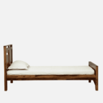Yacsib Solid Wood Single Bed Without Storage In Rustic Teak Finish By Fern India