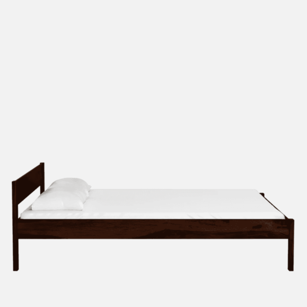 Lekne Solid Wood Queen Size Bed in Provincial Teak Finish By Fern India