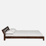 Tnomriaf Solid Wood King Size Bed in Provincial Teak Finish By Fern India