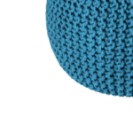 Ainamor Knitted Pouffe in Aqua Colour by Fern India