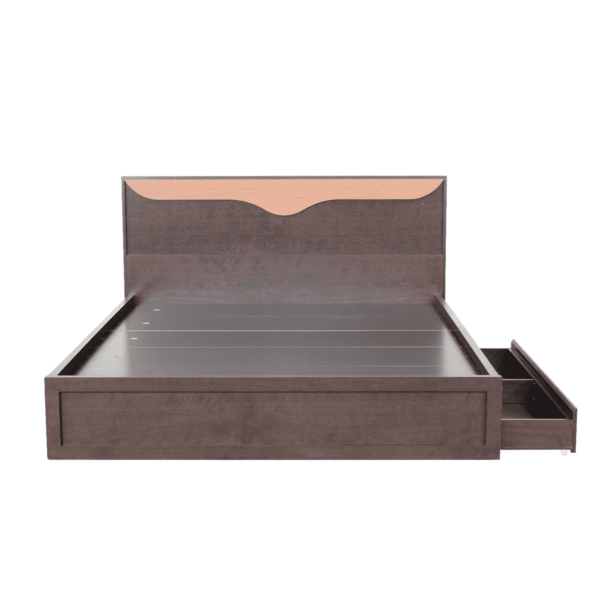 Yliac Queen Size Bed with Drawer Storage in Wenge Finish By Fern India