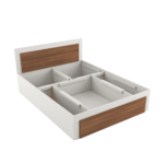 Aromid King Size Bed in Frosty White Colour by Fern India