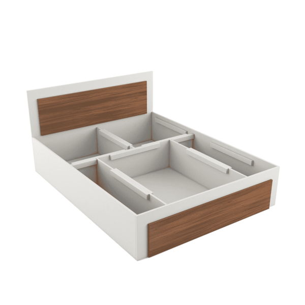 Aromid King Size Bed in Frosty White Colour by Fern India