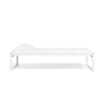 QE Single Single Bed in Off White & Brown Finish by Fern India