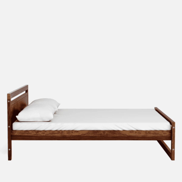 Naiva Solid Wood Queen Size Bed in Provincial Teak Finish By Fern India