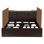 Lapoc Queen size Bed with Box Storage in Wenge Finish by Fern India