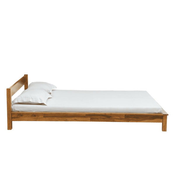 Atwood Solid Wood King Size Bed in Rustic Teak Finish By Fern India