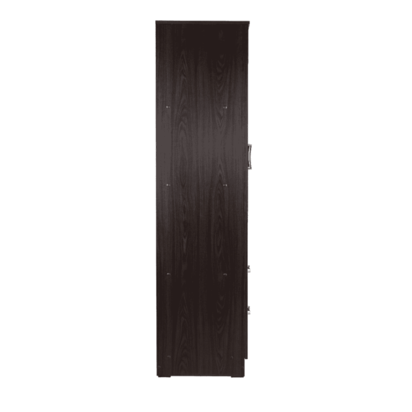 Ner 3 Door Wardrobe with External Drawers in Wenge Finish by Fern India