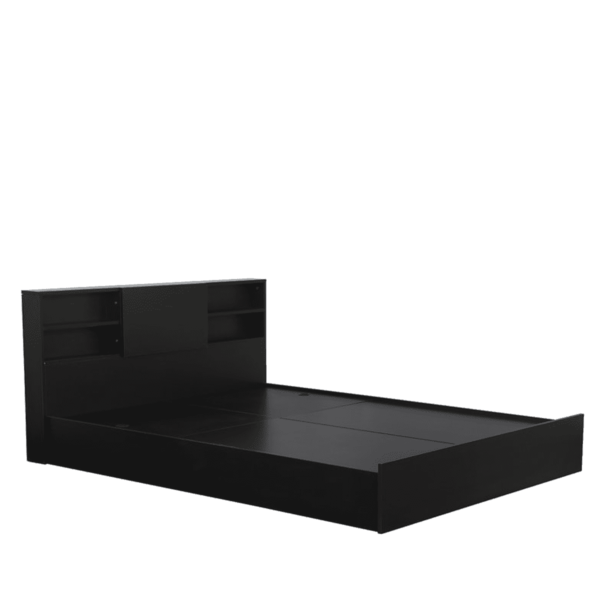 Ihsonat Queen Size Bed with Storage in Brown Finish by Fern India