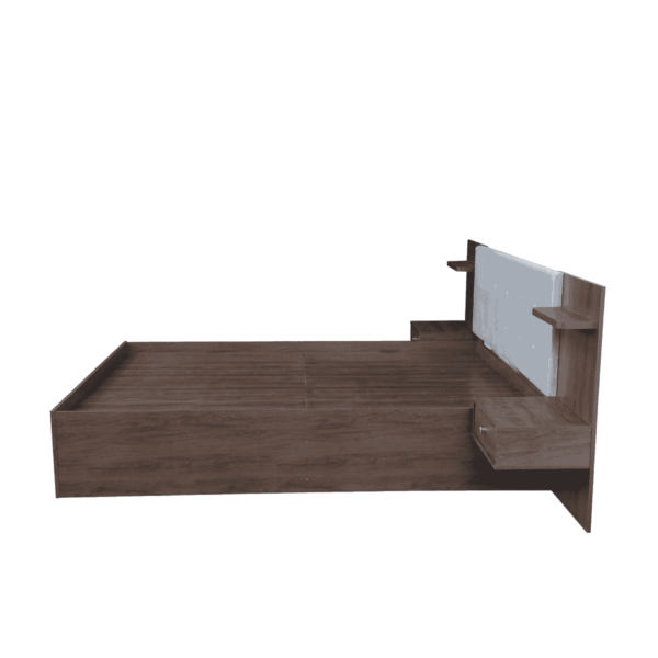 Nada King Size Bed with Storage in Brown Colour By Fern India