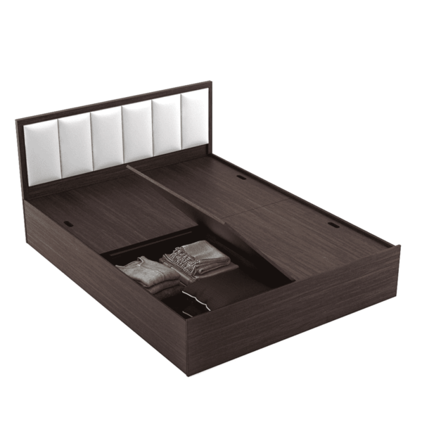 Citcra Queen Size Bed with Storage in Choco Walnut Finish by Fern India