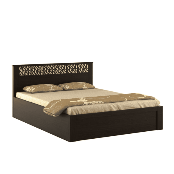 Omsok Weave Queen Size Bed with Storage in Vermount Finish by Fern India