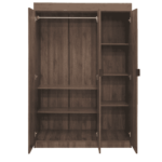 Drawde 3 Door Wardrobe in Walnut Colour by Fern India