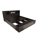Atuuy King Size Bed with Storage in Wenge Finish By Fern India
