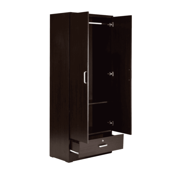 Amuruk 2 Door Wardrobe in Wenge Finish by Fern India