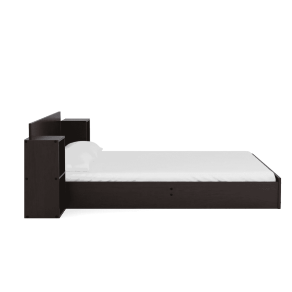 Ner King Size Bed with Storage & Two Bedside Tables in Wenge Finish By Fern India