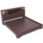 Adiv King Size Bed with Headboard Storage in Wenge Finish By Fern India