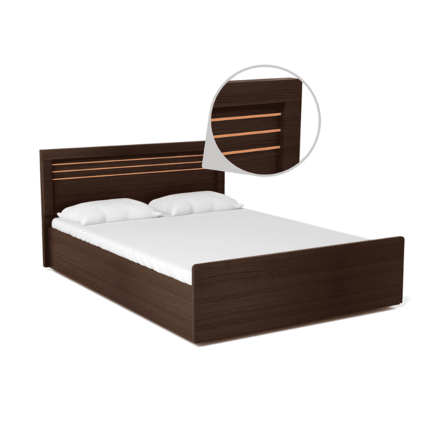 Amuruk Queen Size Bed with Storage in Wenge Finish By Fern India